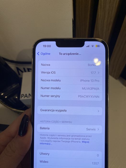 Apple Iphone 13 pro 128GB bialy, stan swietny! Odbior osobisty!