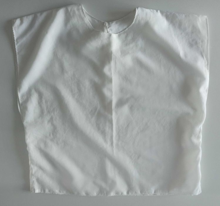 biała elegancka bluzka dla puszystej pani rozmiar XXL crop top