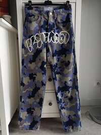 Spodnie Baggy Bershka r. 34 denim wide