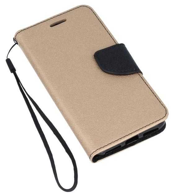 Etui z klapką do Samsung Galaxy J6 Plus kolor: złoto-czarny