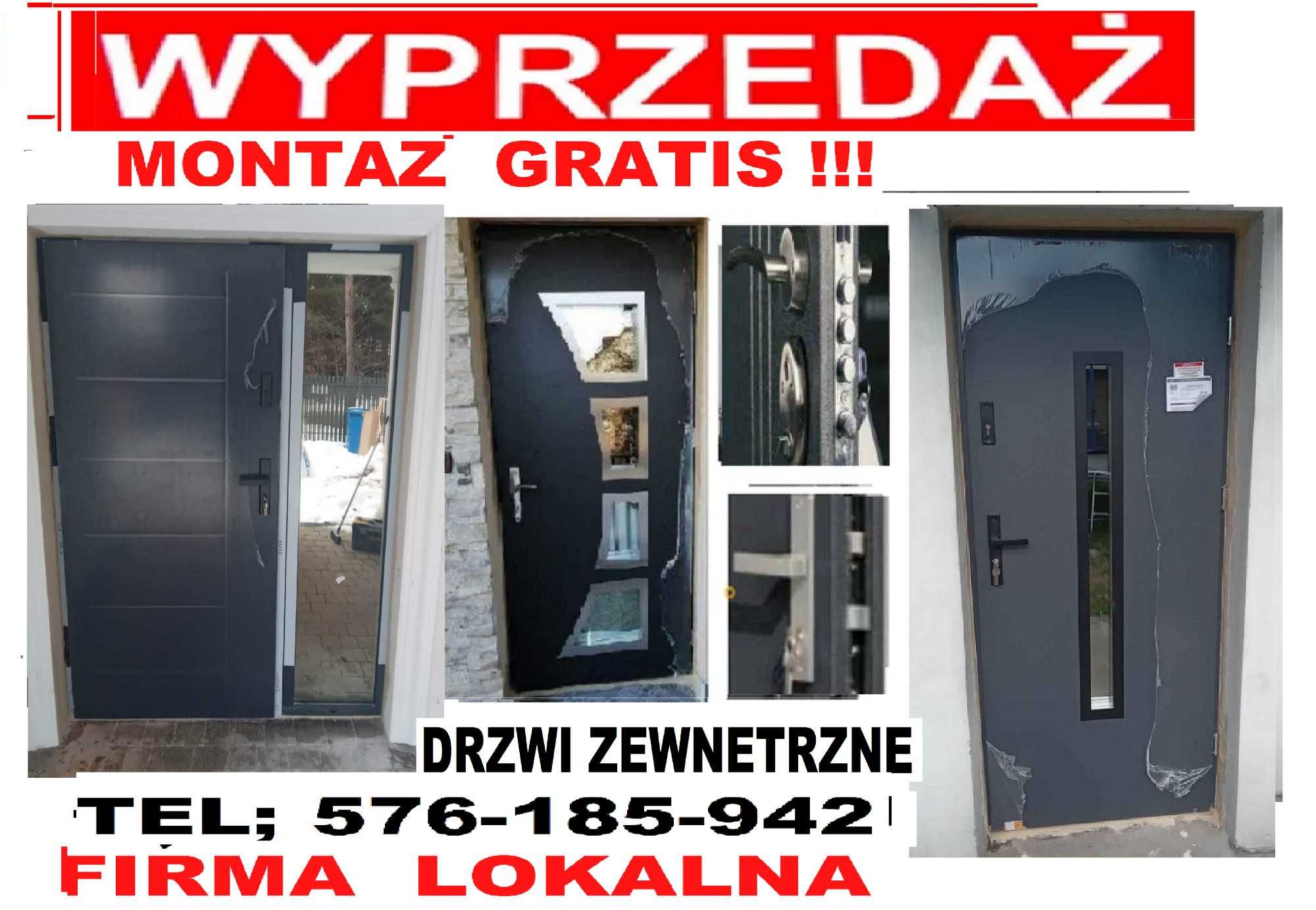 Drzwi zewnętrzne ,wewnątrzklatkowe antywłamaniowe z montażem