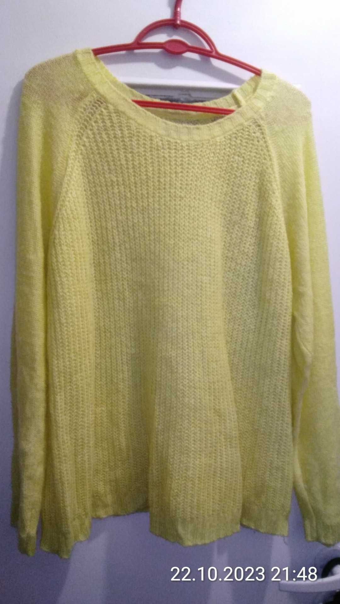 BIK BOK Żółty sweter z długim rękawem 38