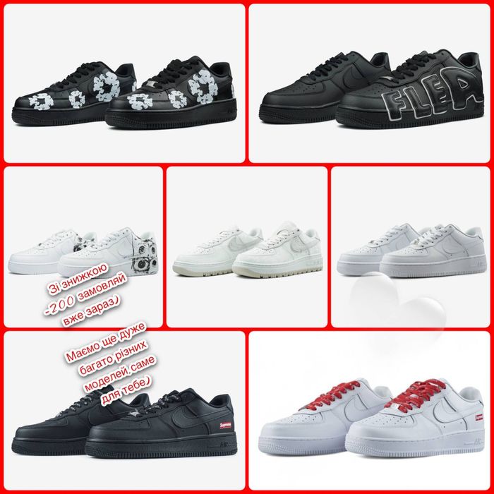 РОЗПООДАЖ‼️Кросівки Nike Air Force 1 Low Black Premium (Чорні),форси,е