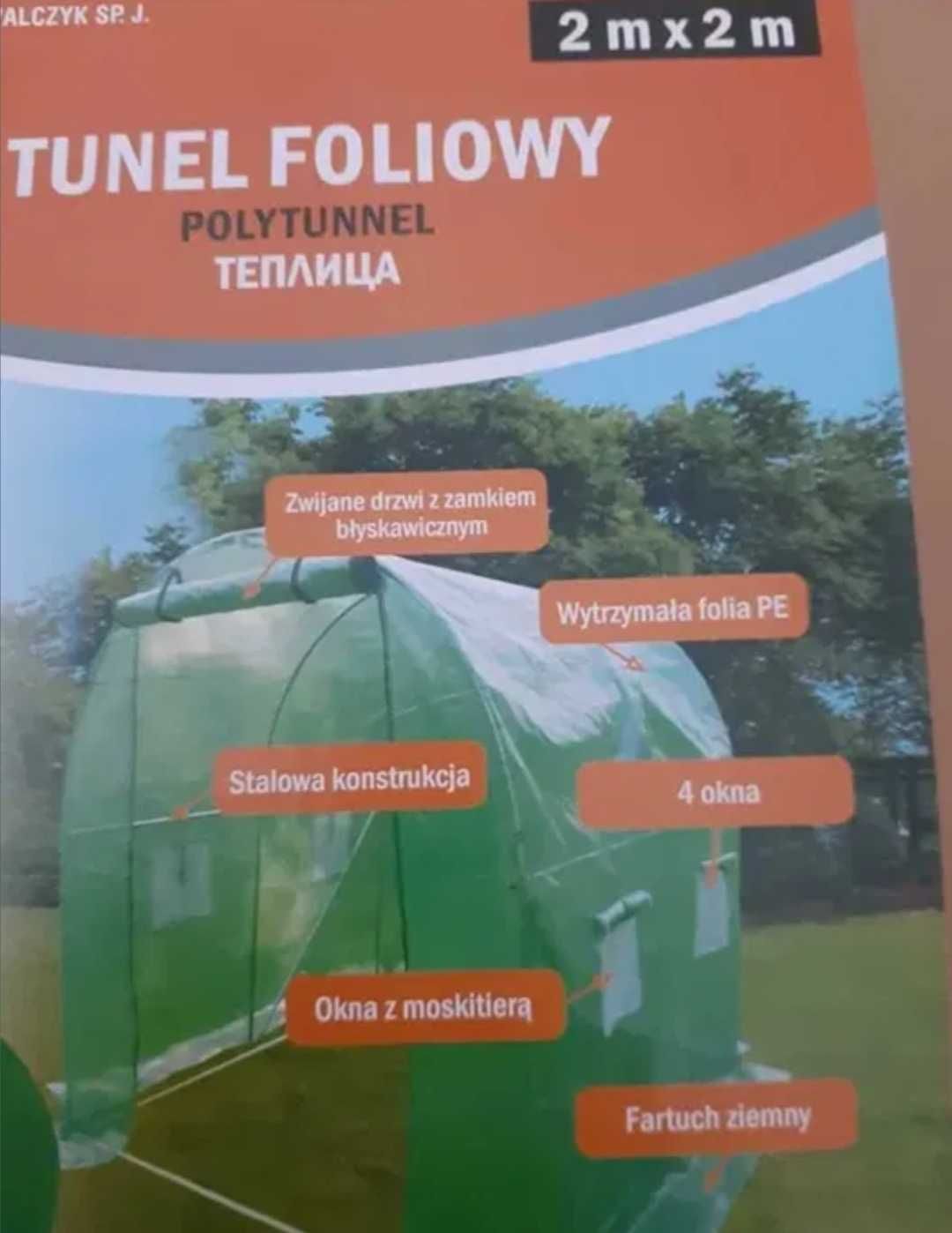 Tunel foliowy 2x2 Nowy konstrukcja stalowa folia zbrojona