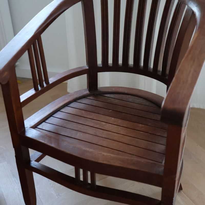 fotel krzesło drewniany egzotyczny kolonialny kubełkowy indyjski