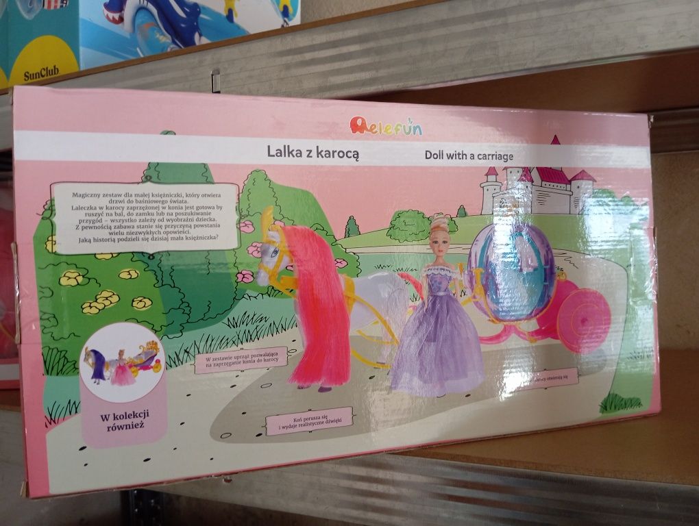 лялька з каретою ELEFUN подарунок для дівчинки звук