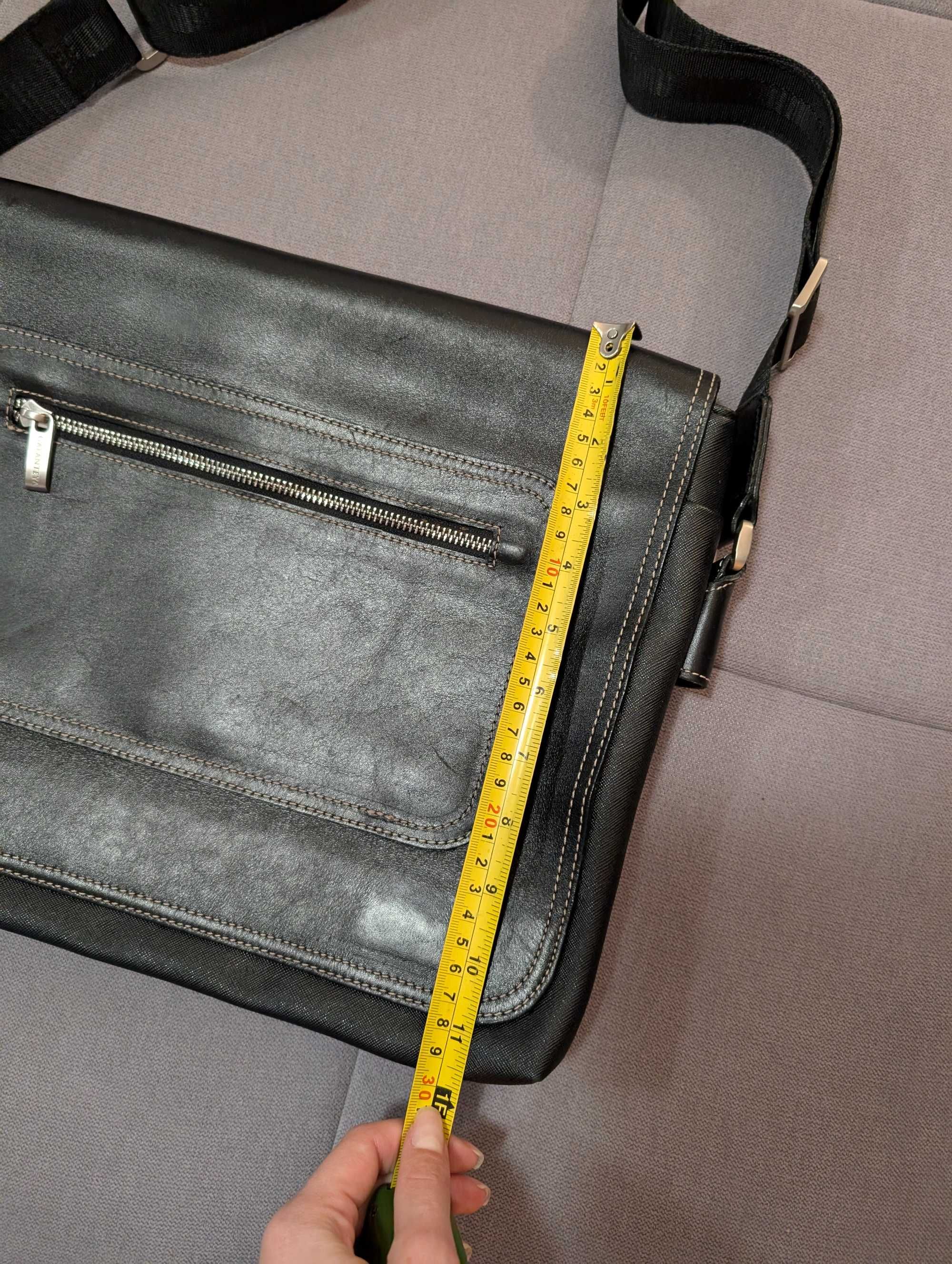 Skórzana Torba na laptopa, dokumenty crossbody messenger