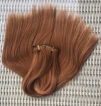 Włosy doczepiane, dlugie 56 cm, kolor rudy, clip in ( 139 )