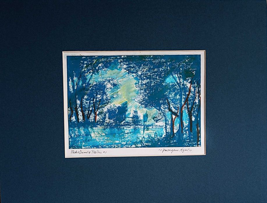 Pintura original de Pedro Duarte Freitas/91 - "Paisagem azul".