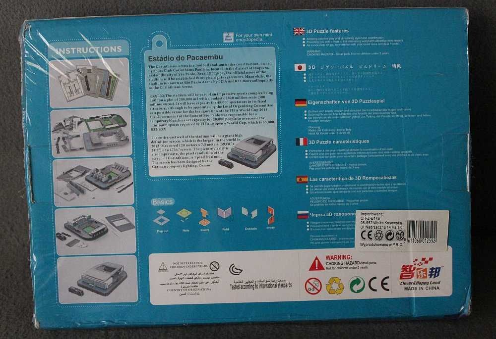 puzzle 3D stadion Corinthias Clever & Happy Estadio do Pacaembu NOWY