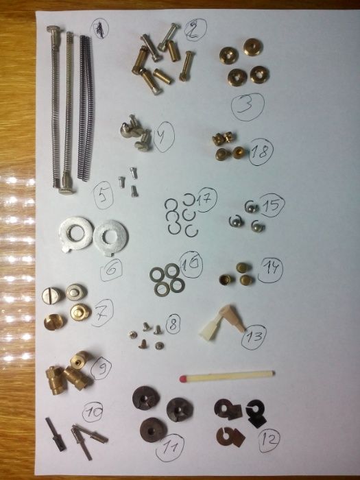 Комплектующие (запчасти) советских зажигалок "Огонек" новые