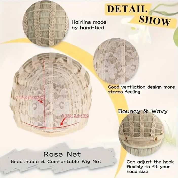 Długa peruka jasny blond