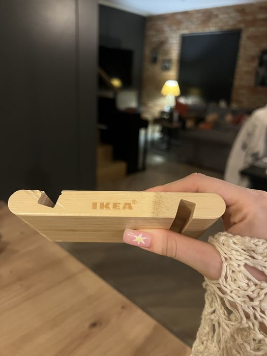 Podstawka na telefon/tablet, bambus ikea drewniana bergenes