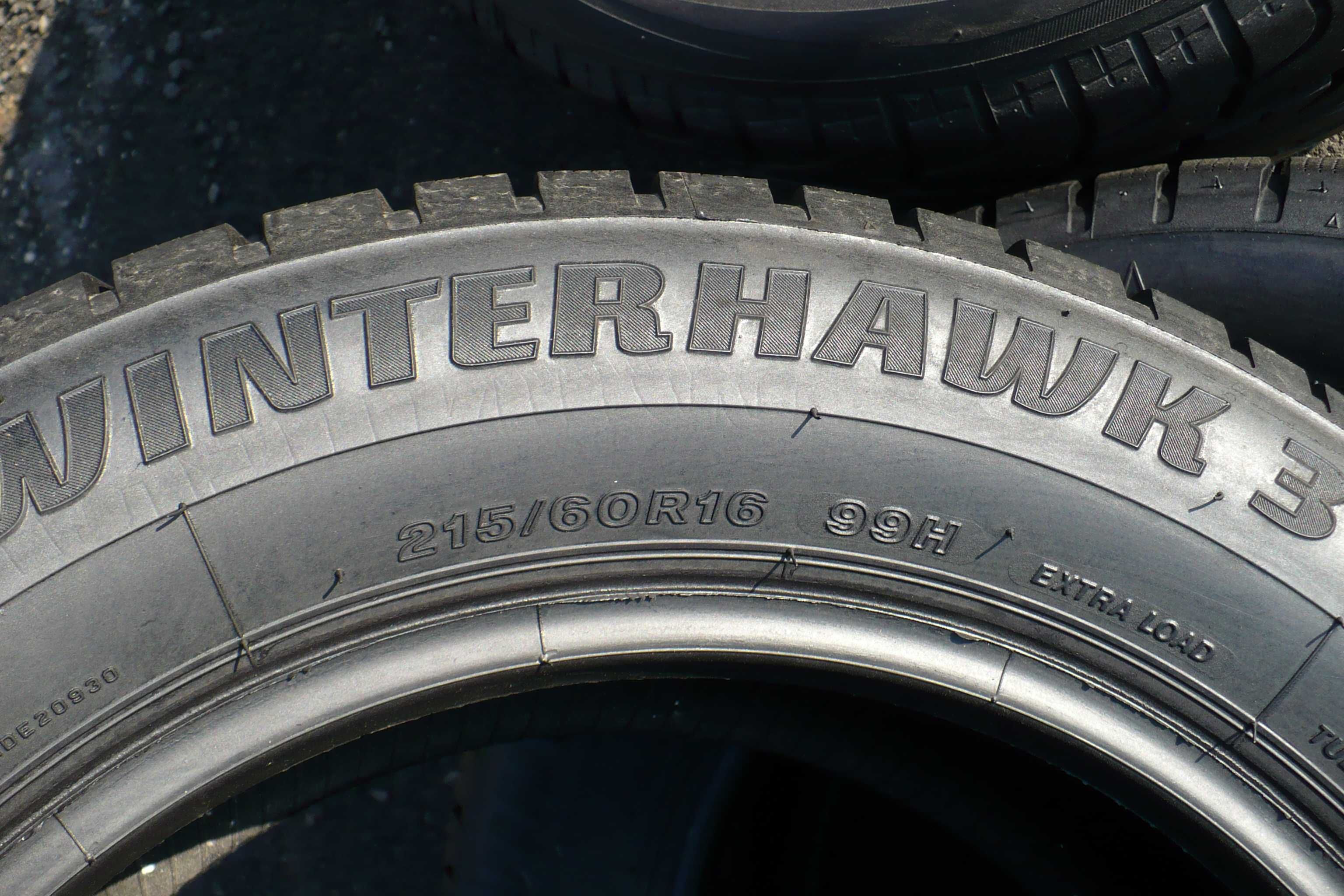 Opony Firestone 215/60R16 99H XL 5,5mm Zima 2szt. 2019r.