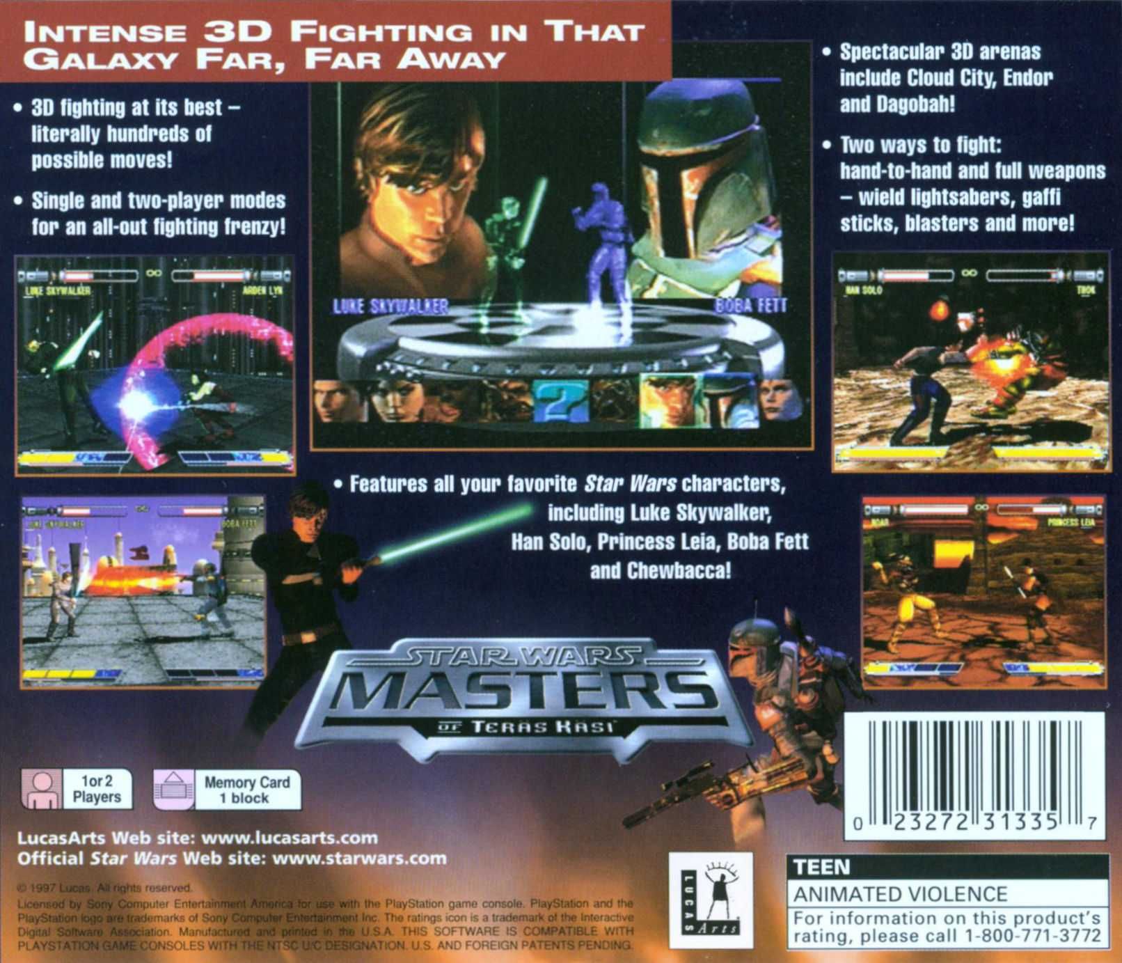 Star Wars Masters of Teräs Käsi PSX NTSC U/C ANGIELSKA Stan idealny