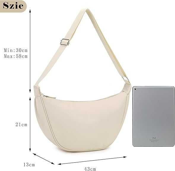 Micmores Torba na ramię damska typu hobo - beż