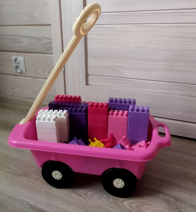 Wózek + klocki dla dziewczynki