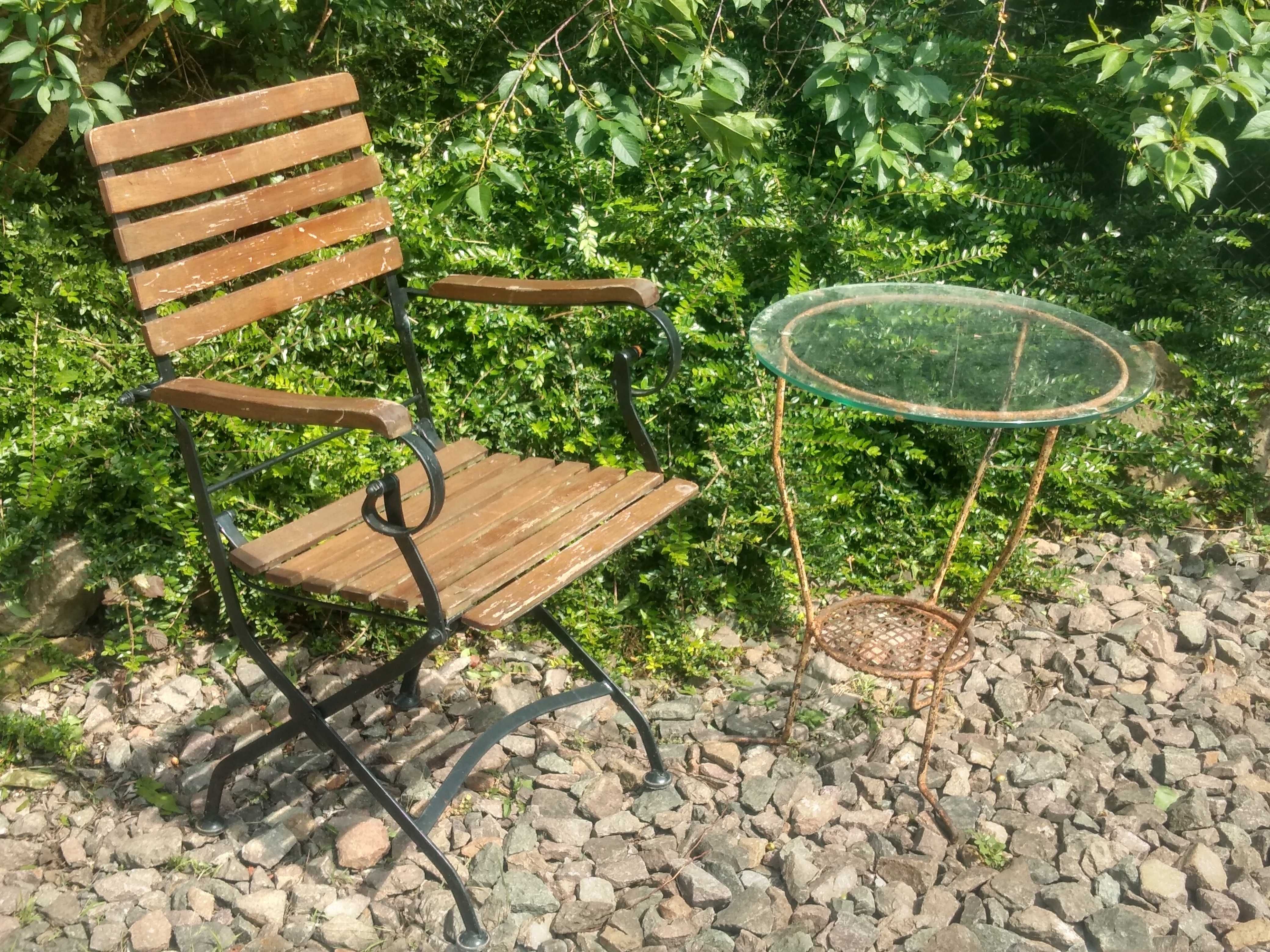 zestaw składanych mebli balkonowych, tarasowych, na działkę, camping