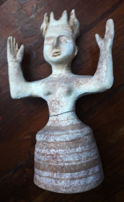 DEUSA C/ coroa de ossos - ANO 1500 - Peça Egípcia