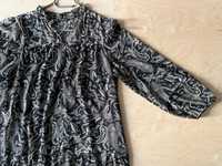 ZARA sukienka żakardowa w stylu boho etno na podszewce S/M 36/38
