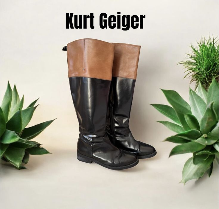 Kozaki skórzane oficerki Kurt Geiger oryginalne 40 wysokie 100% skóra