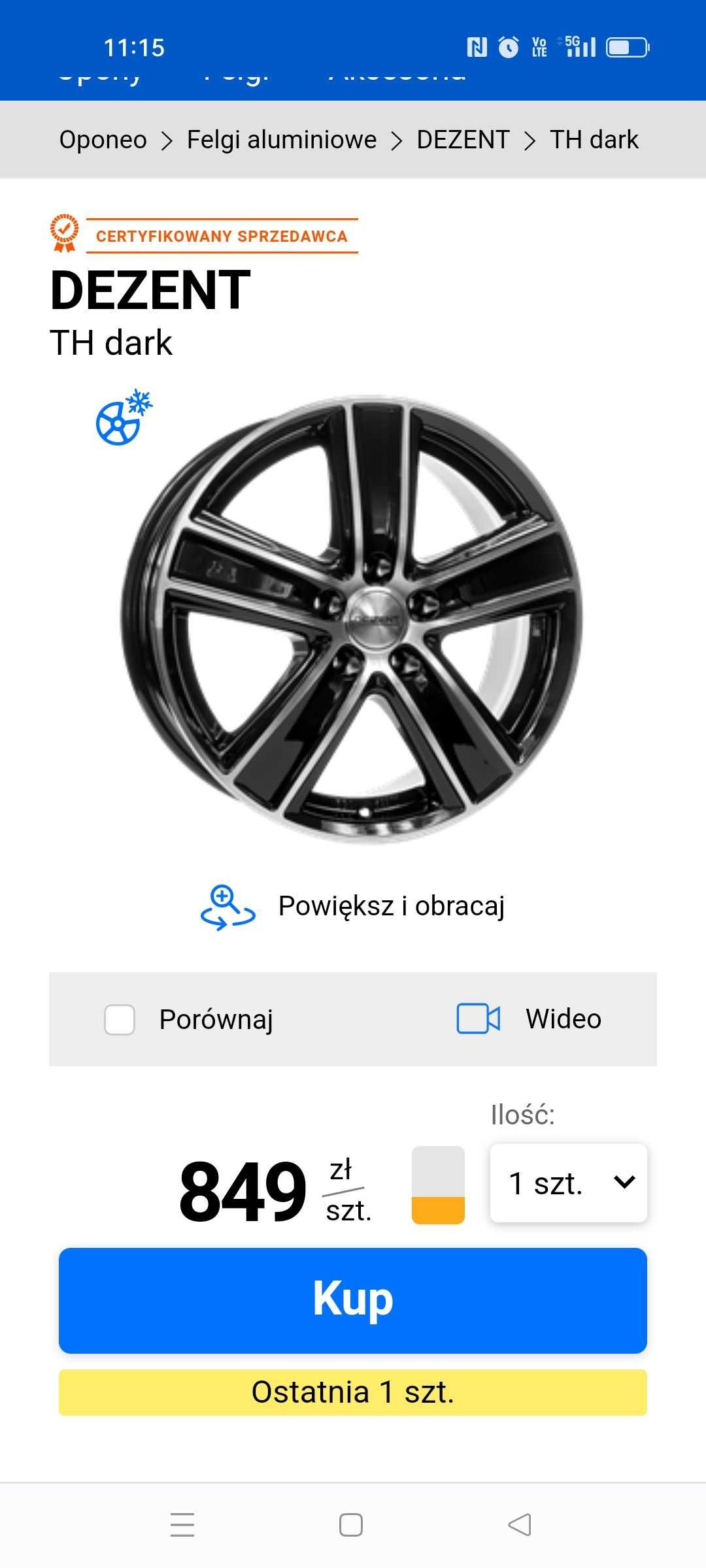 Promocja 2700pln. Felgi 19" geep grand cheeroki z oponami zimowymi