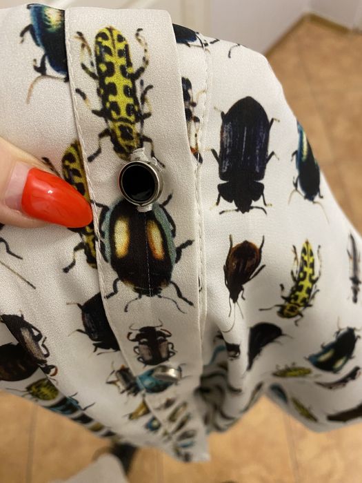 Chaos Marta Boliglova koszula elegancka w żuczki S 36 wiskoza