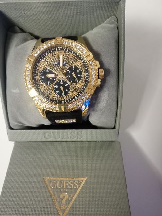 Zegarek Guess King na czarnym pasku