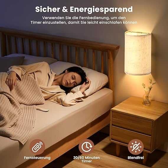 Shuniu Lampa Ścienna RGB 2 el, USB, Pilot Zdalnego Sterowania,