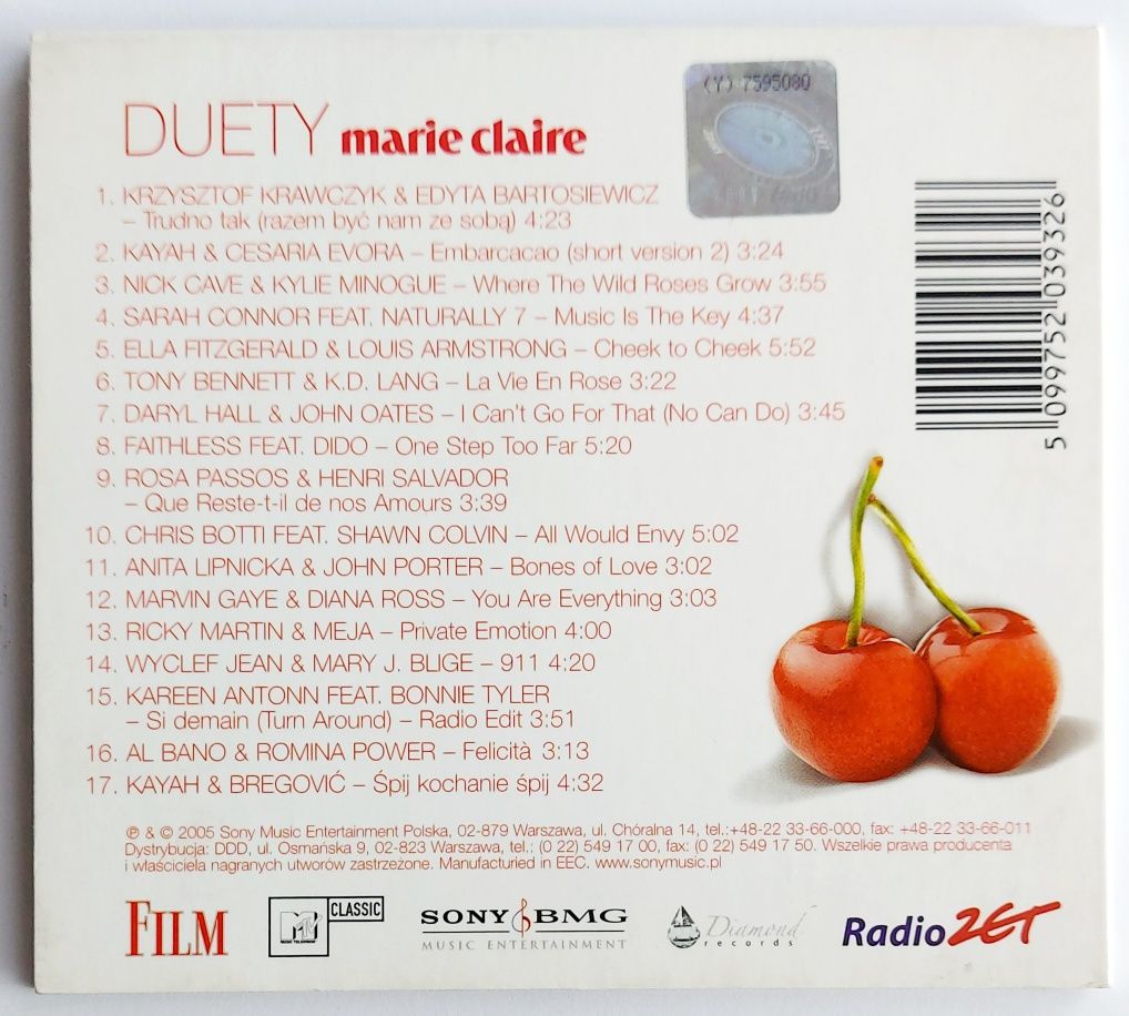 Radio Zet Duety Marie Claire 2005r Kayah Krawczyk Bartosiewicz Porter