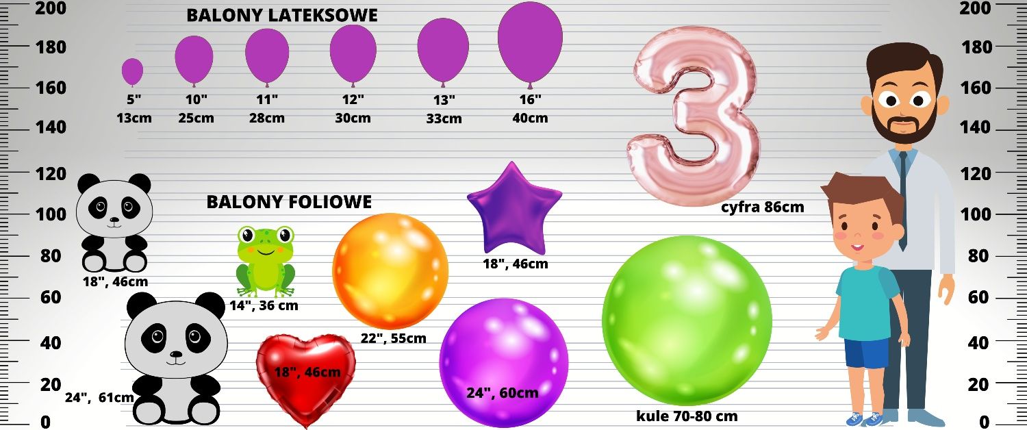 Balon foliowy Dinozaur (rysunkowy), 70 cm + niebieski