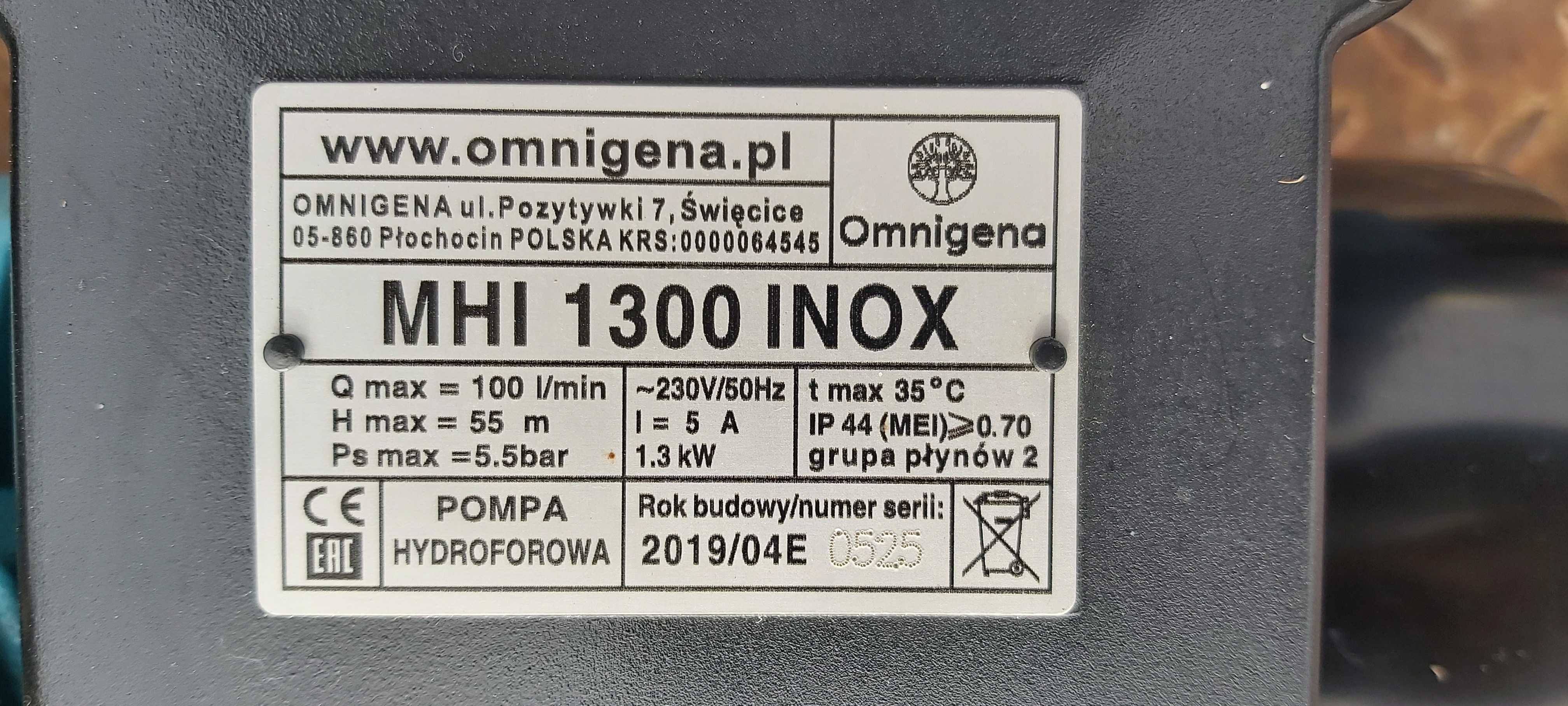 Bomba hidrófora MHI 1300 INOX 230V OMNIGENA