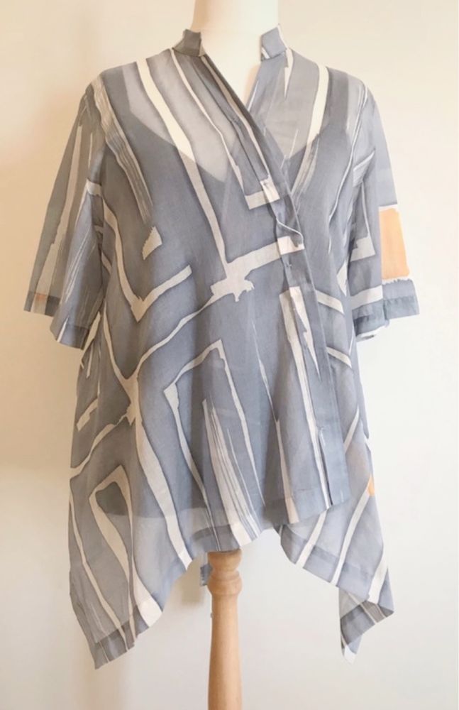 Kopertowa włoska bluzka bawełna plus size 50