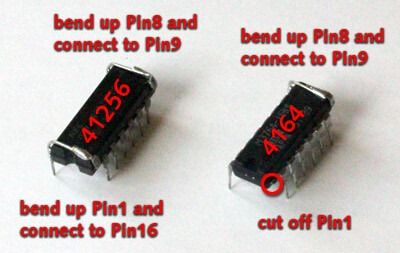 Kit DE 8 IC Memoria 41256 de 256kbit ( 4 x 64k ) pode substituir 4164