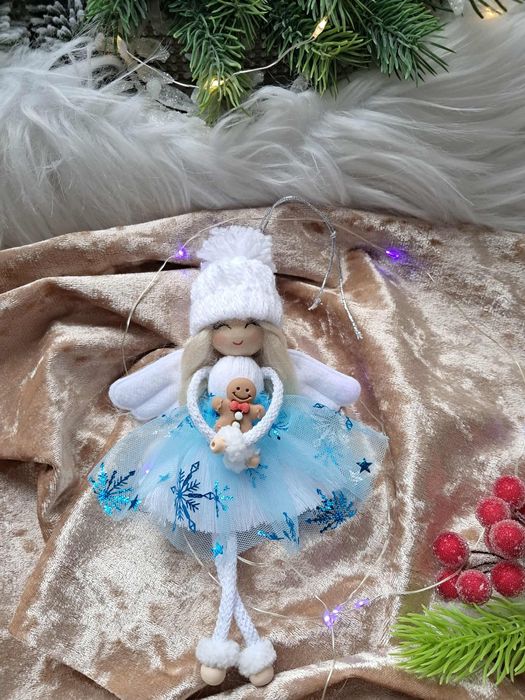 Aniołk zawieszki - rękodzieło