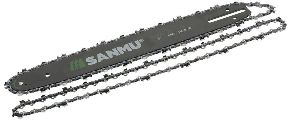 Шина SANMU 16" (40 см) + цепь (2шт) 3/8" 28 зубов паз 1,3 мм, цепш890