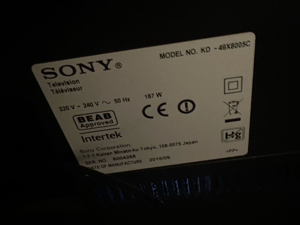 Tv sony para pecas