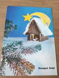Stara pocztówka Boże Narodzenie KAW 1984. Zapisana