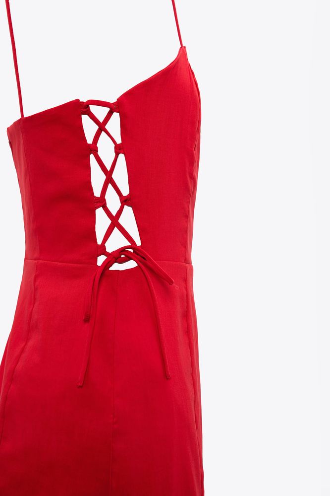 Sukienka wiązana XS czerwona Zara
