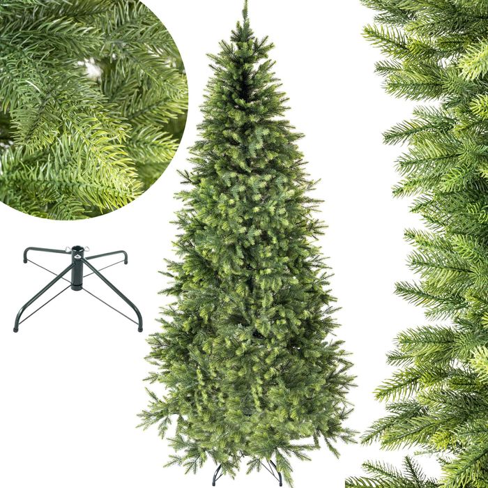 Sztuczna Choinka 220 cm PE Silikonowe Gałązki Choinka Jak Żywa Premium