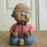 Boneco em madeira, artesanal, decorativo e recreativo