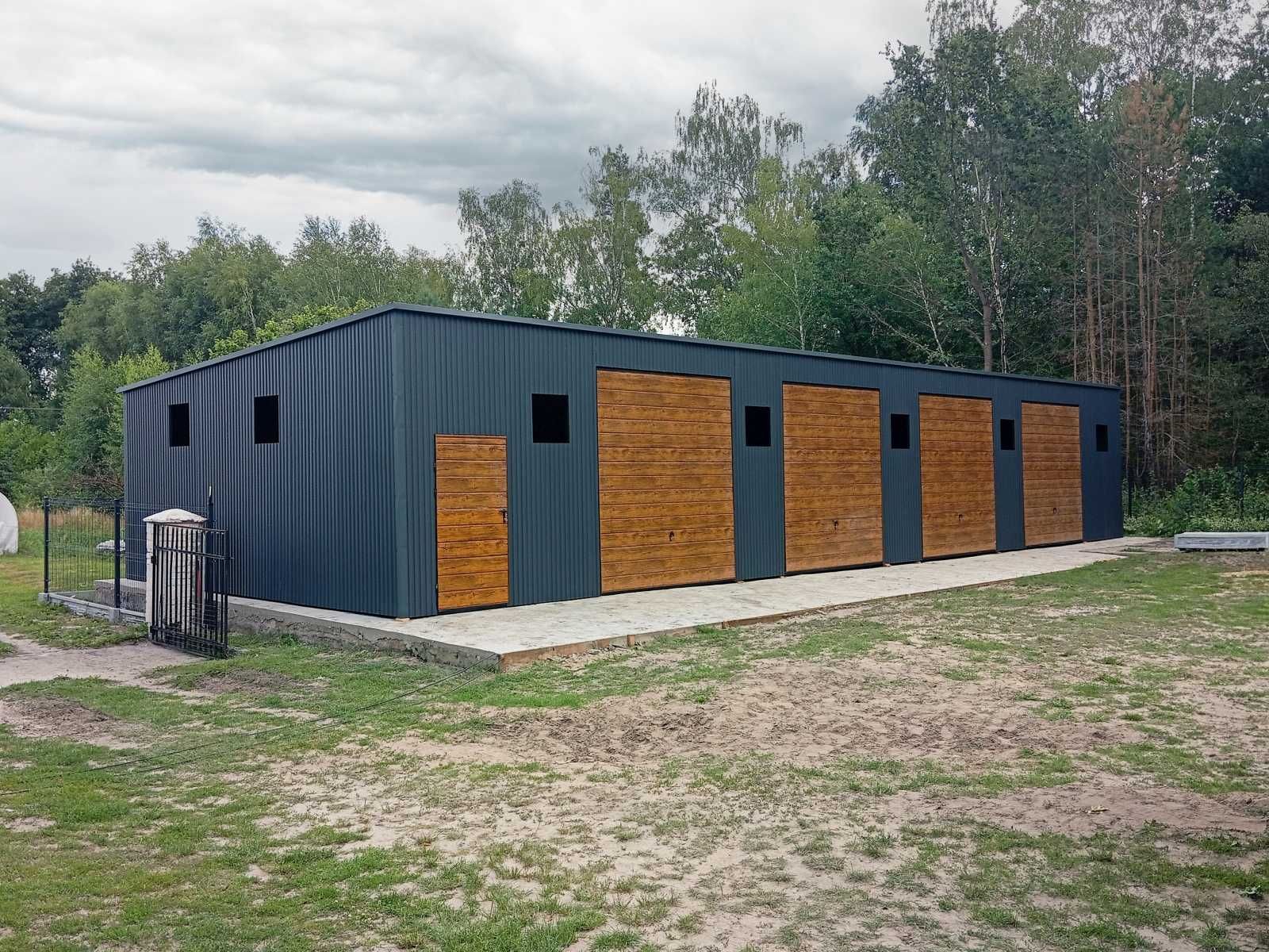 Garaż blaszany Halas stalowa 15x7, Producent na wymiar, garaże i hale