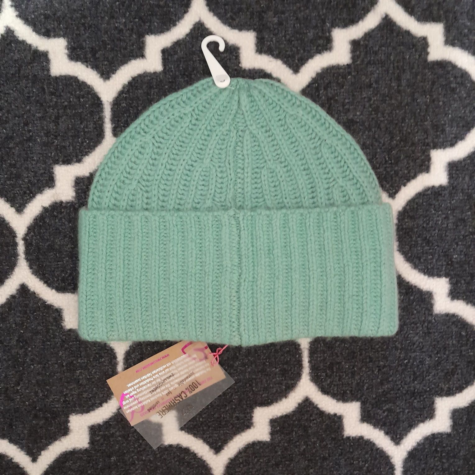 Czapka 100% kaszmir Zwillingsherz kaszmirowa zimowa damska cashmere