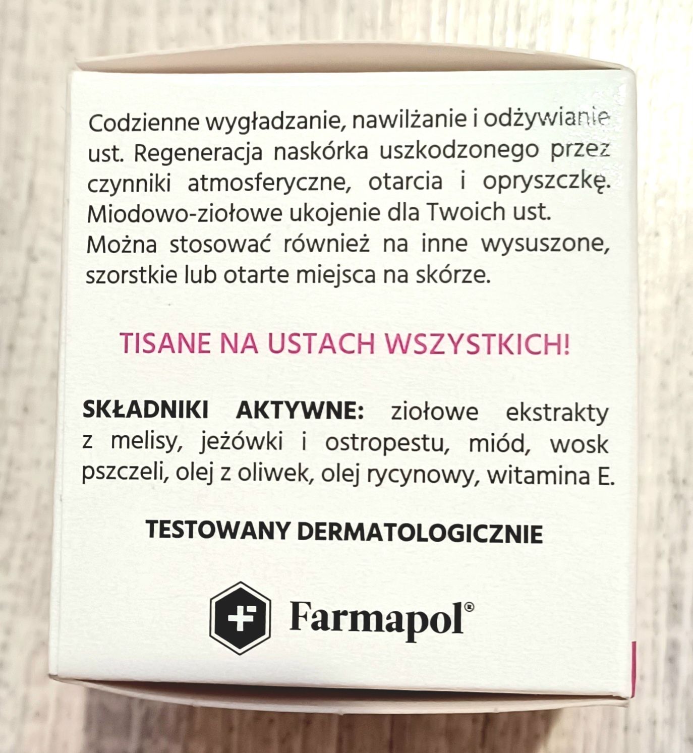 Nowy balsam do ust TISANE słoik 4,7 g
