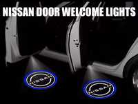 Lampki drzwiowe nissan teana z logo