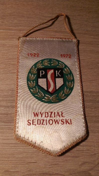 Mały proporczyk 50 lat Wydziału Sędziowskiego BOZPN Bydgoszcz 1972 PRL