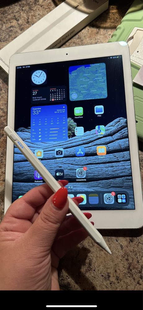 Tablet iPad Apple + NOWY RYSIK - Touch ID - super stan