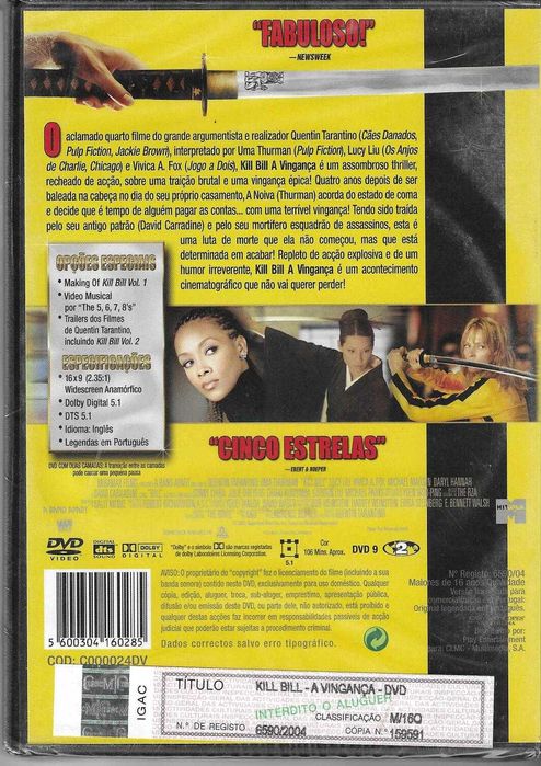Kill Bill - A Vingança - vol.1 (novo)