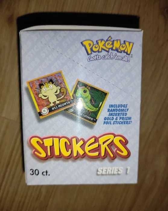 Kolekcja Pokemon artbox naklejki oryginalny box 30 saszetek