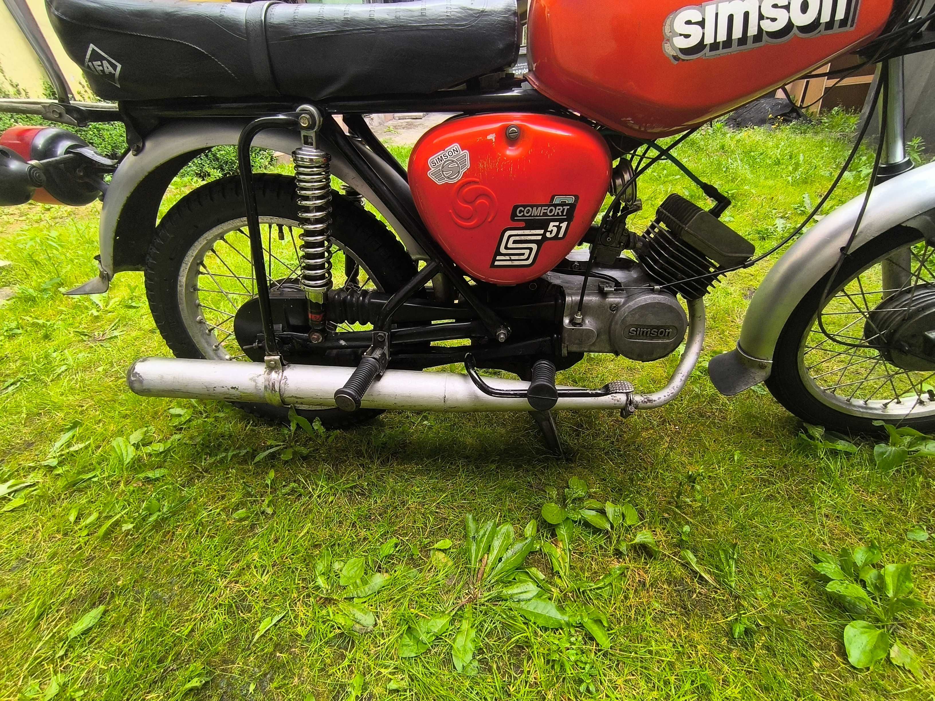 Simson S51   3 biegowy  1989 - oryginał - sprawny  - z dokumentami
